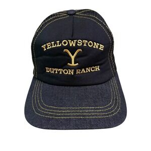 Yellowstone Dutton Ranch Baseball Cap Mesh Trucker Hat Strapback Mens Black OS